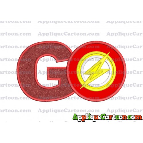Logo The Flash Applique Embroidery Design With Alphabet G