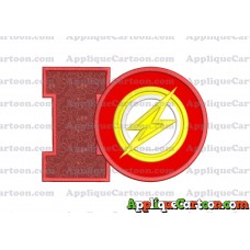 Logo The Flash Applique Embroidery Design With Alphabet I