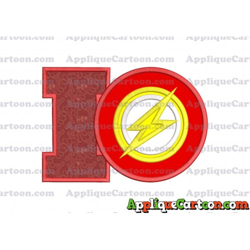 Logo The Flash Applique Embroidery Design With Alphabet I