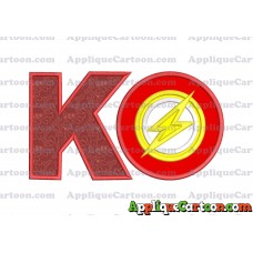 Logo The Flash Applique Embroidery Design With Alphabet K