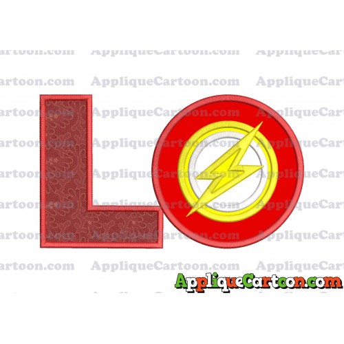 Logo The Flash Applique Embroidery Design With Alphabet L