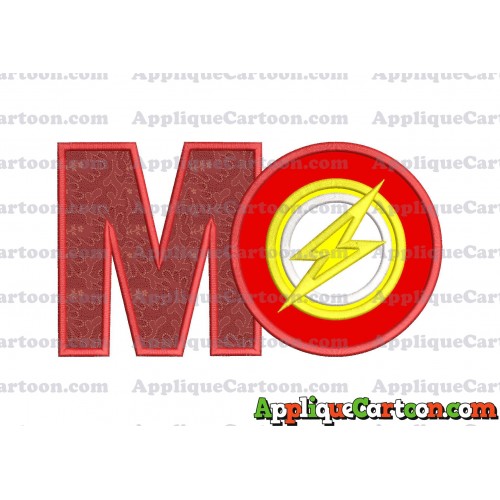 Logo The Flash Applique Embroidery Design With Alphabet M