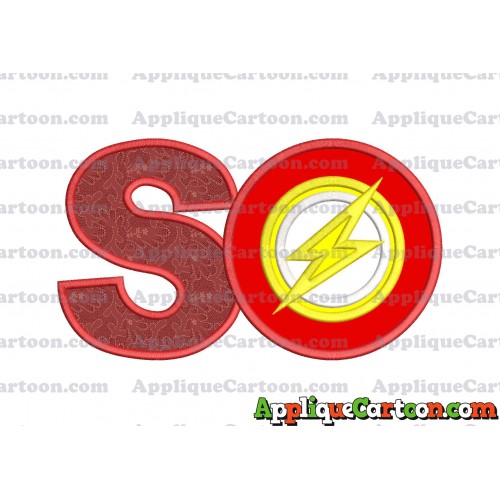 Logo The Flash Applique Embroidery Design With Alphabet S