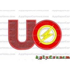 Logo The Flash Applique Embroidery Design With Alphabet U
