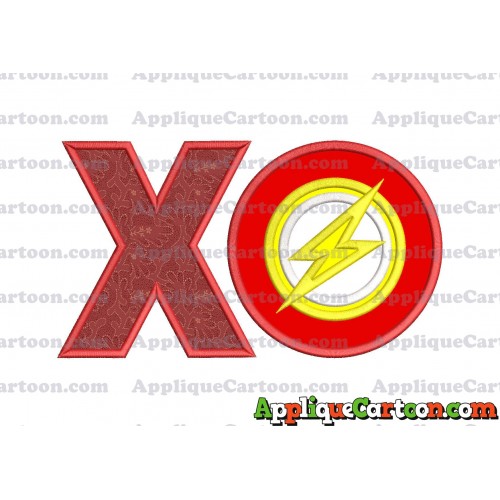 Logo The Flash Applique Embroidery Design With Alphabet X
