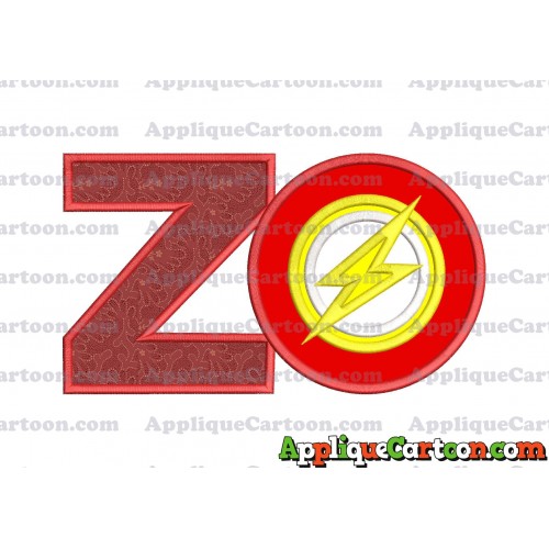 Logo The Flash Applique Embroidery Design With Alphabet Z