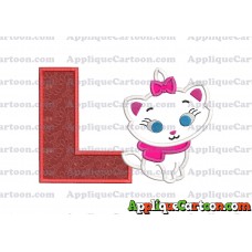 Marie Cat The Aristocats Applique 02 Embroidery Design With Alphabet L