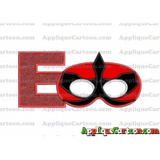 Mask Power Rangers Samurai Applique Embroidery Design With Alphabet E