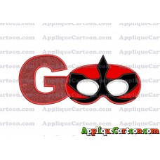 Mask Power Rangers Samurai Applique Embroidery Design With Alphabet G