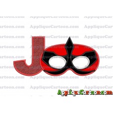 Mask Power Rangers Samurai Applique Embroidery Design With Alphabet J