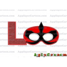 Mask Power Rangers Samurai Applique Embroidery Design With Alphabet L