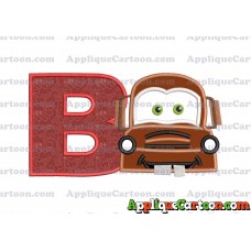 Mater Cars Applique Embroidery Design With Alphabet B