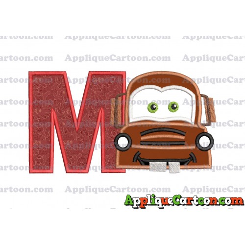 Mater Cars Applique Embroidery Design With Alphabet M