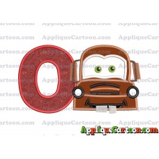 Mater Cars Applique Embroidery Design With Alphabet O
