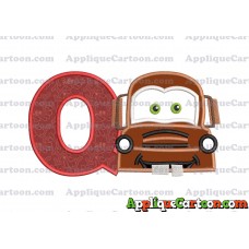 Mater Cars Applique Embroidery Design With Alphabet Q