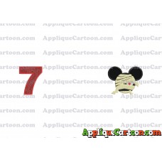 Mickey Ears 01 Applique Design Birthday Number 7