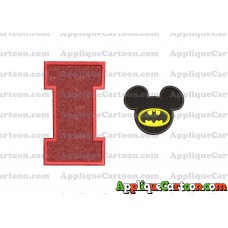 Mickey Mouse Batman Applique Design With Alphabet I