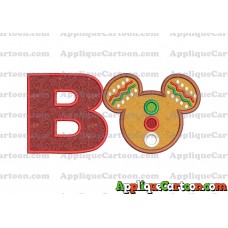 Mickey Mouse Christmas Applique Design With Alphabet B