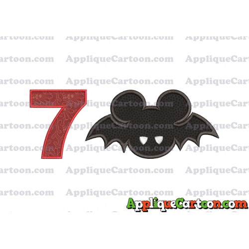 Mickey Mouse Halloween 01 Applique Design Birthday Number 7