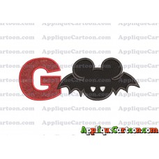 Mickey Mouse Halloween 01 Applique Design With Alphabet G