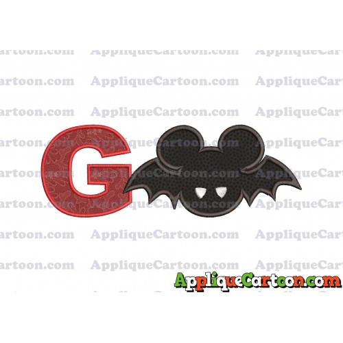Mickey Mouse Halloween 01 Applique Design With Alphabet G