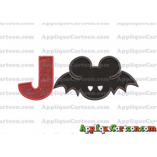 Mickey Mouse Halloween 01 Applique Design With Alphabet J