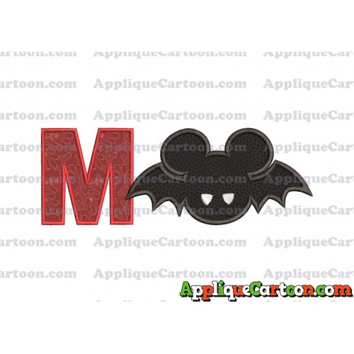 Mickey Mouse Halloween 01 Applique Design With Alphabet M