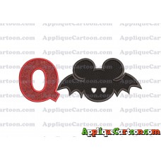 Mickey Mouse Halloween 01 Applique Design With Alphabet Q
