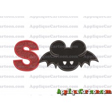 Mickey Mouse Halloween 01 Applique Design With Alphabet S