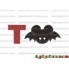 Mickey Mouse Halloween 01 Applique Design With Alphabet T