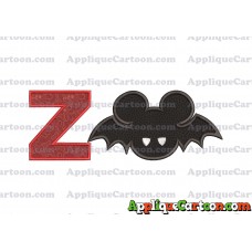 Mickey Mouse Halloween 01 Applique Design With Alphabet Z