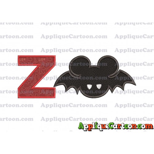 Mickey Mouse Halloween 01 Applique Design With Alphabet Z