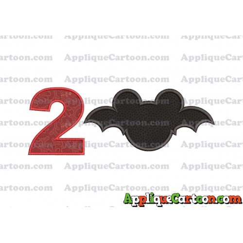 Mickey Mouse Halloween 02 Applique Design Birthday Number 2