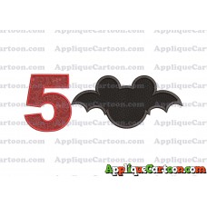 Mickey Mouse Halloween 02 Applique Design Birthday Number 5