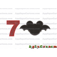 Mickey Mouse Halloween 02 Applique Design Birthday Number 7