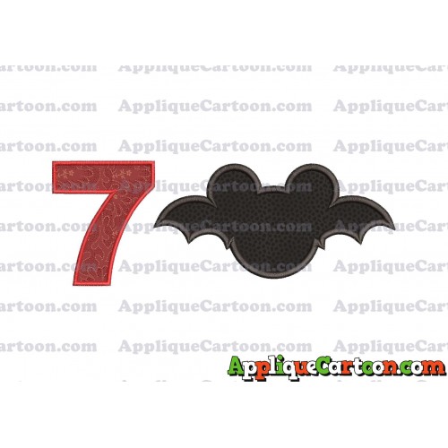 Mickey Mouse Halloween 02 Applique Design Birthday Number 7