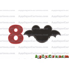 Mickey Mouse Halloween 02 Applique Design Birthday Number 8
