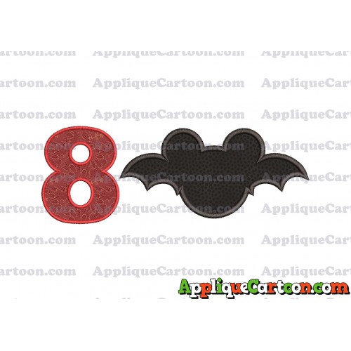 Mickey Mouse Halloween 02 Applique Design Birthday Number 8