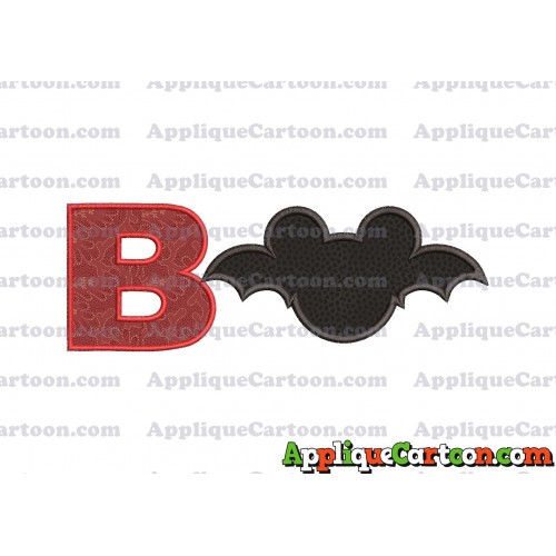 Mickey Mouse Halloween 02 Applique Design With Alphabet B