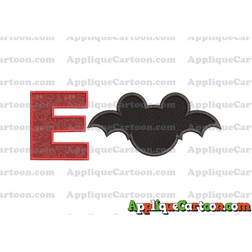 Mickey Mouse Halloween 02 Applique Design With Alphabet E