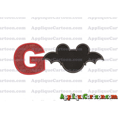 Mickey Mouse Halloween 02 Applique Design With Alphabet G