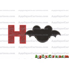 Mickey Mouse Halloween 02 Applique Design With Alphabet H