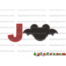 Mickey Mouse Halloween 02 Applique Design With Alphabet J