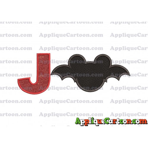 Mickey Mouse Halloween 02 Applique Design With Alphabet J