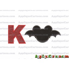 Mickey Mouse Halloween 02 Applique Design With Alphabet K