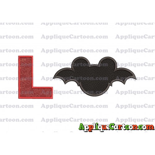 Mickey Mouse Halloween 02 Applique Design With Alphabet L