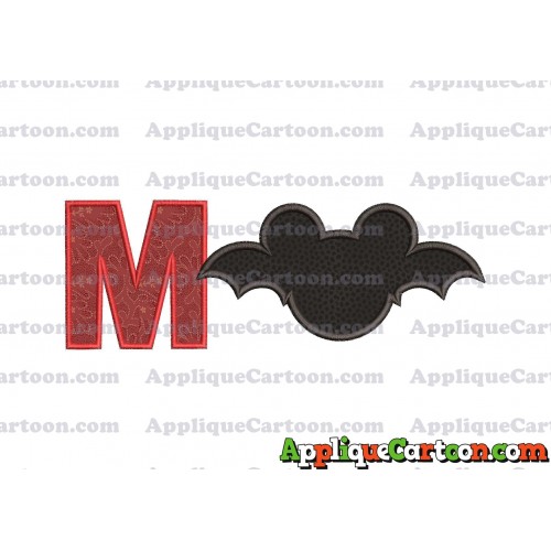 Mickey Mouse Halloween 02 Applique Design With Alphabet M