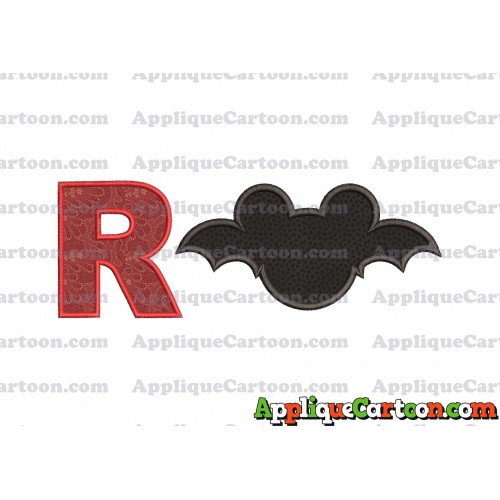 Mickey Mouse Halloween 02 Applique Design With Alphabet R