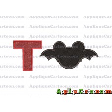 Mickey Mouse Halloween 02 Applique Design With Alphabet T