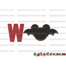 Mickey Mouse Halloween 02 Applique Design With Alphabet W